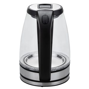 Bollitore elettrico cordless - caraffa in vetro - 2200 W - nero - Melchioni - immagine 2