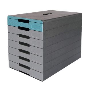 Cassettiera Idealbox Pro 7 - 7 cassetti - 36,5 x 32,2 x 25 cm - azzurro - Durable - immagine 1