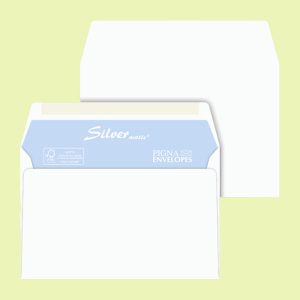 Busta Busta Silver Matic FSC® - senza finestra - gommata - 11,4 x 16,2 cm - 80 gr -  bianco - Pigna Envelopes - conf. 25 pezzi - immagine 1