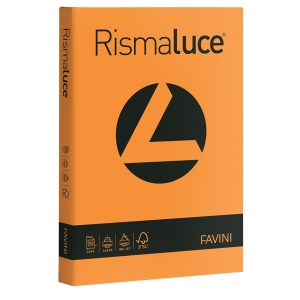 Carta Rismaluce - A4 - 140 gr - arancio 56 - Favini - conf. 200 fogli - immagine 1