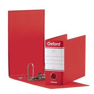 Registratore Oxford G81 - dorso 8 cm - memorandum 23x18 cm - rosso - Esselte - immagine 1