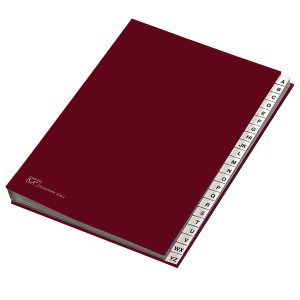 Classificatore alfabetico A/Z - 640E - 24x34 cm - rosso - Fraschini - immagine 1