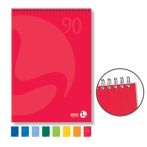 Blocco notes Color - spiralato lato corto - 5mm - 90gr - 50 fogli - BM - immagine 1