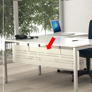 Controventatura metallica Easy Plus - per scrivania L 160 cm - 148 x 30 cm - bianco - immagine 1