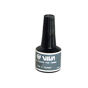 Inchiostro per cuscinetti - a base d'olio - 30 gr - nero - Viva - immagine 1