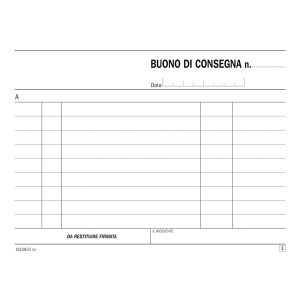 Blocco buoni di consegna - 33/33/33 copie autoric. - 11,5 x 16,5 cm - DU161583300 - Data Ufficio - immagine 2