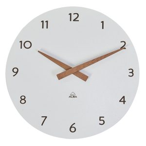 Orologio da parete HorMilena - diametro 30 cm - bianco/legno - Alba - immagine 1