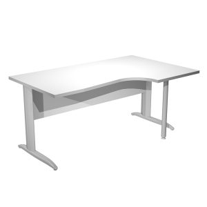 Scrivania Compact Destro - 160 x 60/80/100 cm - piano bianco - immagine 1