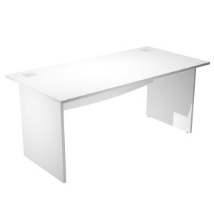 Scrivania Operativa Agorà Basic - fianchi melaminico - 140 x 80 x H 73 cm - bianco - immagine 1