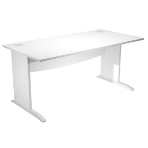 Scrivania Operativa Agorà Basic - fianchi a L melaminico - 160 x 80 x H 73 cm - bianco - immagine 1