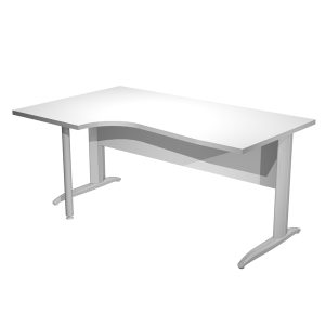 Scrivania Compact Sinistro - 160 x 60/80/100 cm - piano bianco - immagine 1