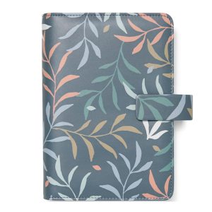 Organiser Botanical - f.to Personal 187 x 153 x 40 mm - con cinturino - blu - Filofax - immagine 1