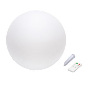 Palla led RGB Solar Nova XL - a ricarica solare - diametro 30 cm - bianco - Velamp - immagine 1