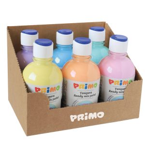 Tempera brillante pastello - 300 ml - colori pastel assortiti - Primo - box 6 colori - immagine 1