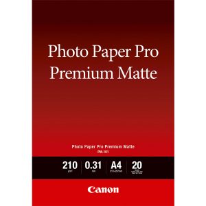 Canon - Carta fotografica Premium Matte PM-101 - A4 - 20 Fogli - 8657B005 - immagine 1