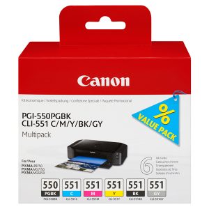 Canon - Cartucce ink - C/M/Y/K/GR - 6496B005 - immagine 1