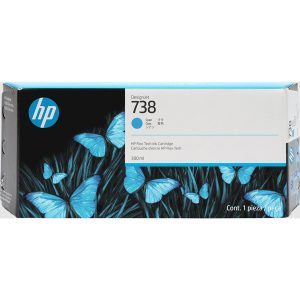 Hp  - Cartuccia DesignJet Ink 738 - Ciano - 676M6A - 300ml - immagine 1