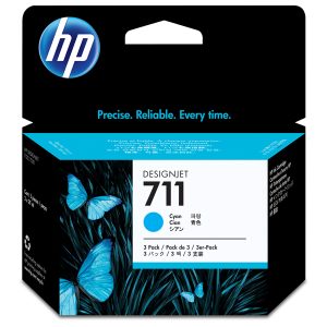 Hp - Confezione 3 cartucce ink originale - 711 - Ciano - CZ134A - 29ml cad - immagine 1