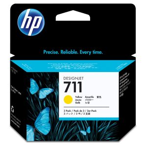 Hp - Confezione 3 cartucce ink originale - 711 - Giallo - CZ136A - 29ml cad - immagine 1