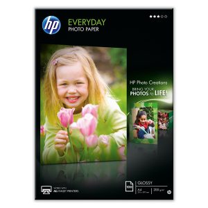 Hp - Confezione da 100 Fogli Carta originale fotografica lucida Hp Everyday - A4 - 210 x 297 mm - Q2510A - immagine 1