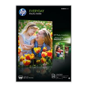 Hp - Confezione da 25 Fogli Carta originale fotografica lucida Hp Everyday - per inkjet - A4 - 210 x 297 mm - Q5451A - immagine 1