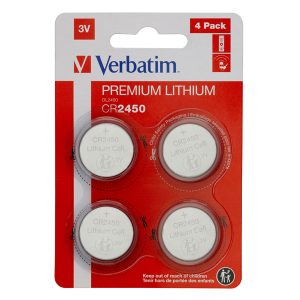 Verbatim - Blister 4 MicroPile a pastiglia CR2450 - litio - 49535 - 3V - immagine 1