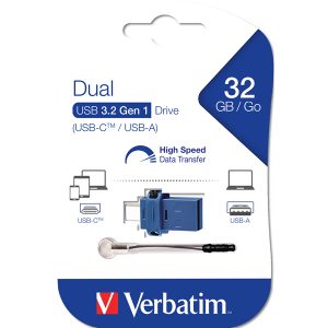 Verbatim - Memoria USB 3.0 Store 'N' Go Dual Drive - USB-A / USB-C - 32 GB - 49966 - immagine 1