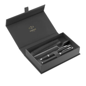 Gift Set IM Black Edition CT - sfera + stilografica - punta media - nero - Parker - immagine 1