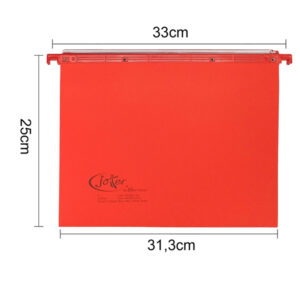 Cartella sospesa Joker - cassetto - interasse 33 cm - fondo V - 31,3x25 cm - rosso - Bertesi - immagine 2