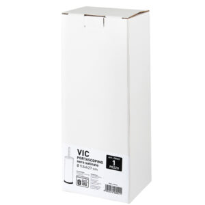 Portascopino Vic - diametro 9,5 cm - altezza 40 cm - acciaio inox - nero satinato - Perfetto - immagine 3