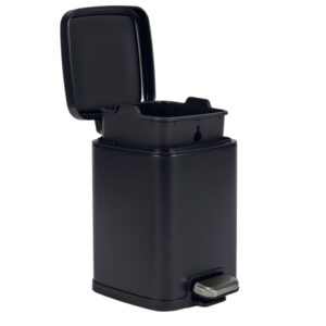 Bidone Pico - con pedale e vaschetta - 4 L - nero satinato - Perfetto - immagine 2