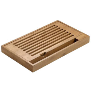 Tagliere antibriciole - 40 x 24 x 4 cm - bamboo - naturale - Leone - immagine 1