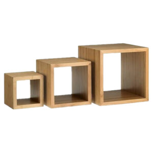 Alzata buffet Cubo - misure assortite - bamboo - naturale - Leone - conf. 3 pezzi - immagine 1