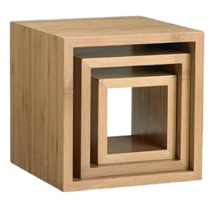 Alzata buffet Cubo - misure assortite - bamboo - naturale - Leone - conf. 3 pezzi - immagine 2